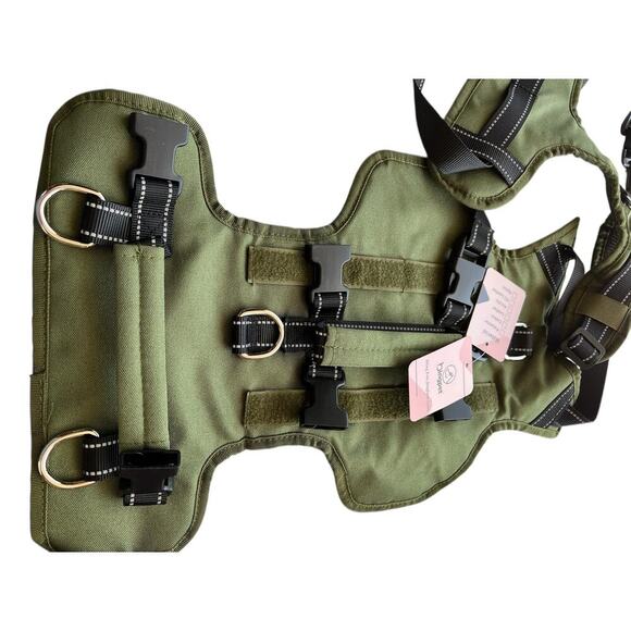 Bingpet large dog harness, olive green, size M - Picture 7 of 8